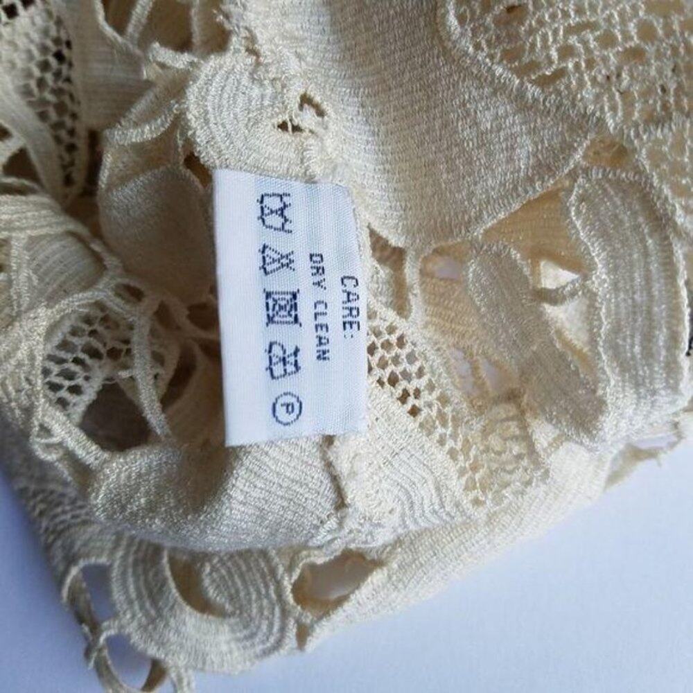 Ralph Lauren Vintage Lace Bridal Dress Size 6 Courthouse Wedding Reception Dress - Picture 9 of 17